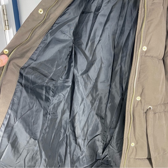 H&M Divided Long Winter Coat with Faux Fur Hood Size 4 - Picture 11 of 14